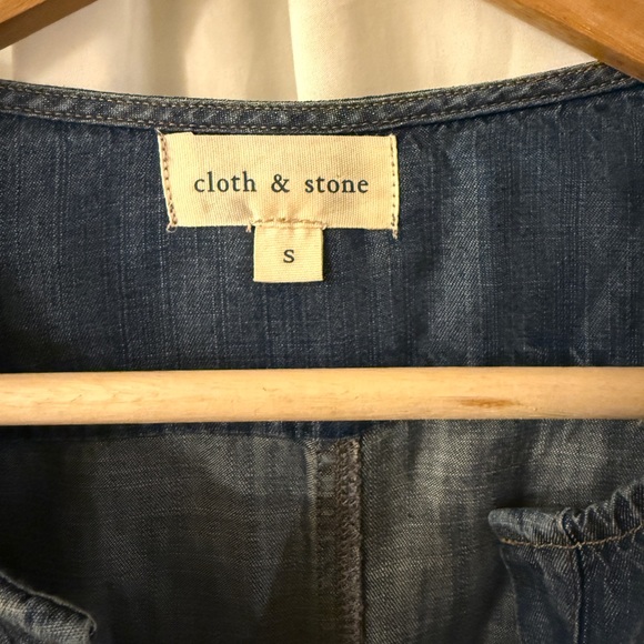 Anthropologie Cloth & Stone Chambray Shirt dress size S - Picture 3 of 12